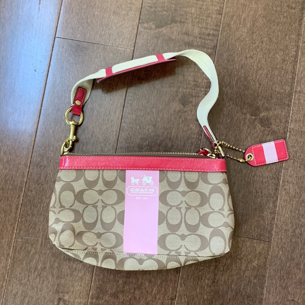 Coach purse with short strap
